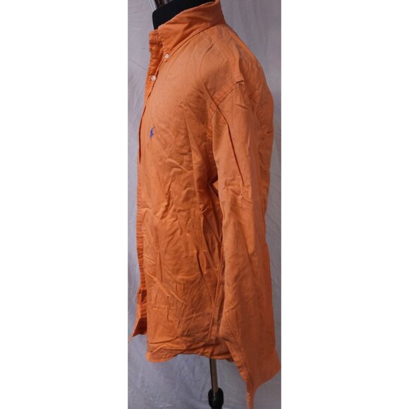 Ralph Lauren Blake Mens Large Sun Washed Orange Button Down Long Sleeve Shirt - Picture 5 of 10